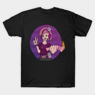 90's Pink Haired Gamer Girl (Pinksta) T-Shirt